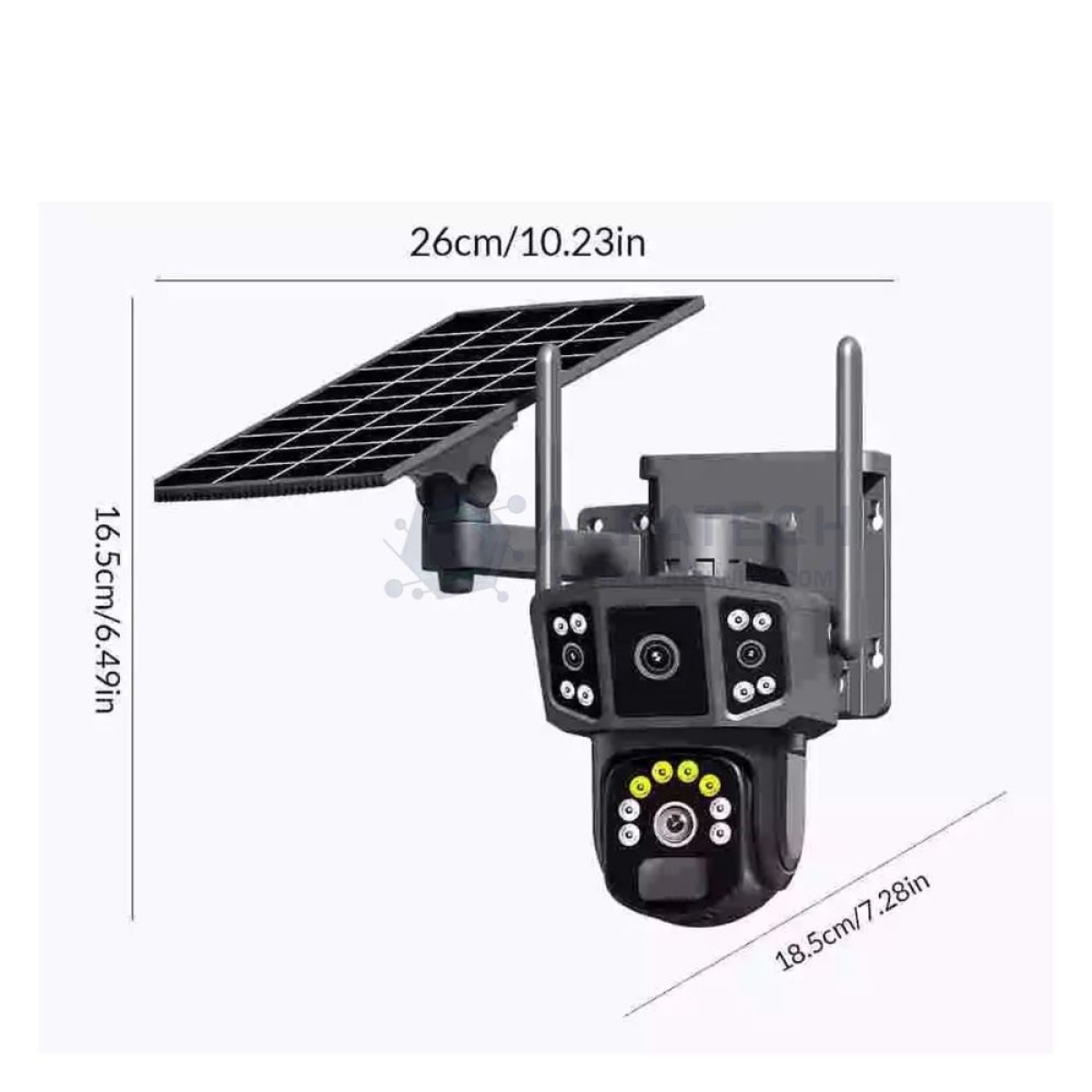 Ηλιακή 4G Κάμερα Ασφαλείας IPC-V380-P3 με Διπλό Φακό 4MP & Περιστροφή 355°