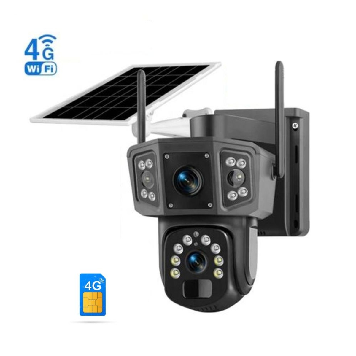 Ηλιακή 4G Κάμερα Ασφαλείας IPC-V380-P3 με Διπλό Φακό 4MP & Περιστροφή 355°