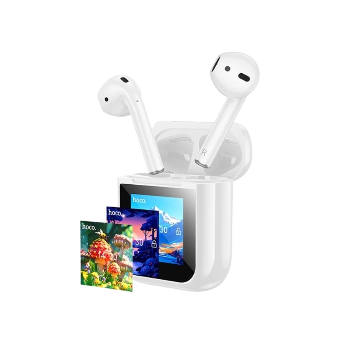 In-ear Bluetooth Handsfree Ακουστικά με Θήκη Φόρτισης Hoco EW80 – Λευκά