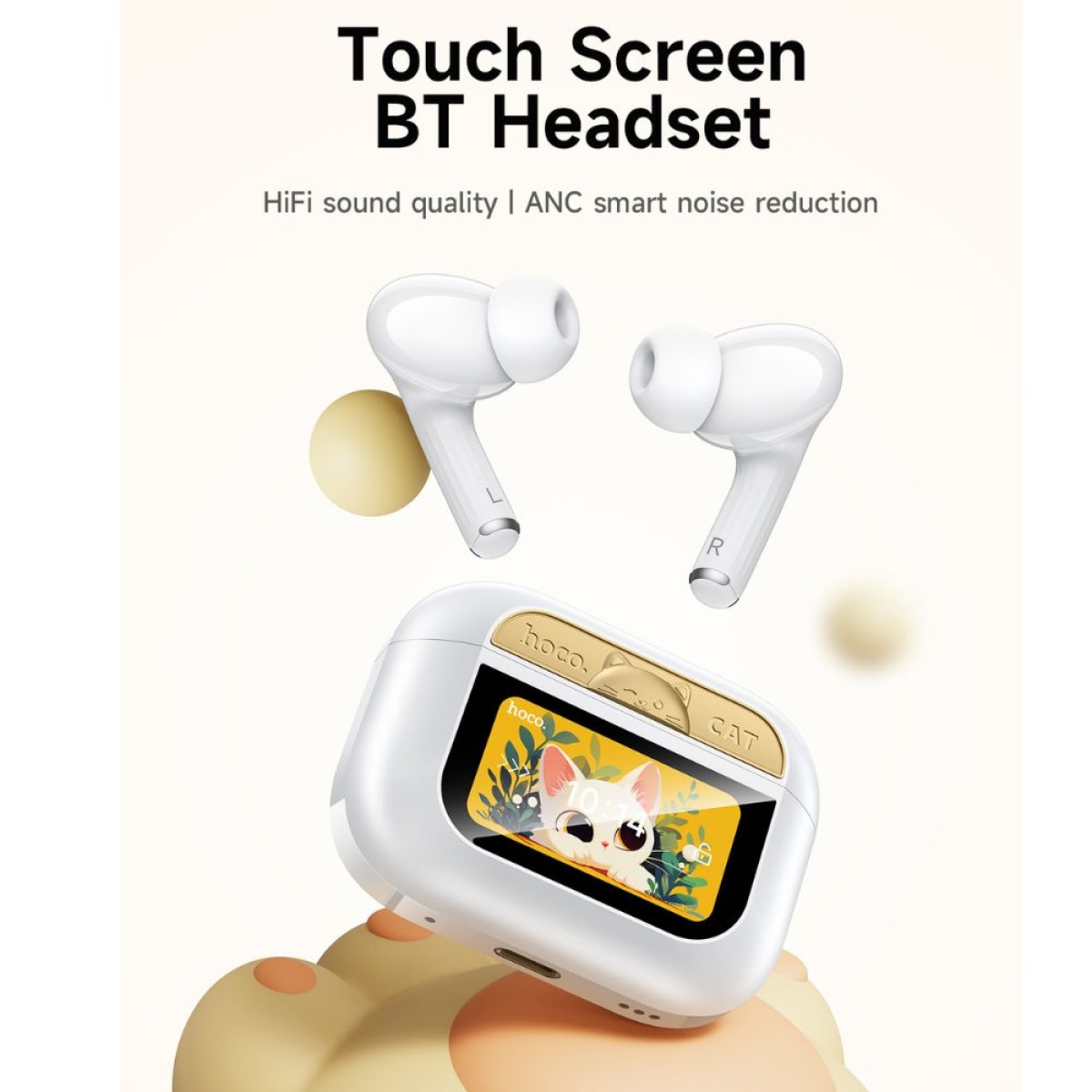 In-ear Bluetooth Handsfree Ακουστικά με Θήκη Φόρτισης Hoco EW88 – Λευκά
