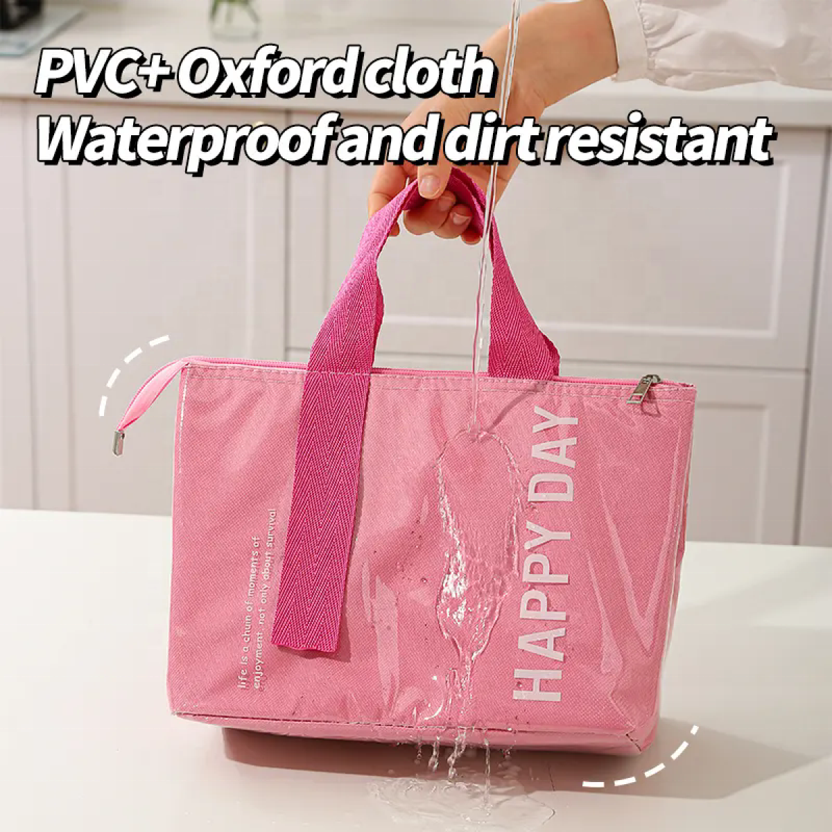 Ισοθερμική Τσάντα Φαγητού 25×16×21cm Ροζ SDS-28525 - Image 3