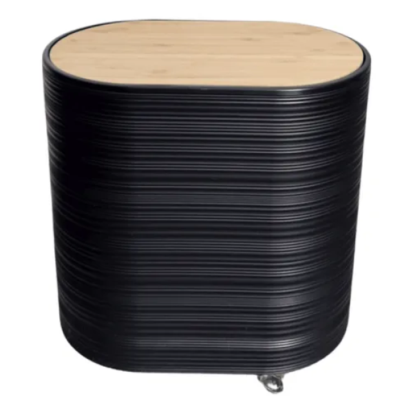 Κάδος Μπάνιου 10L Από Πλαστικό & Μπαμπού 34231