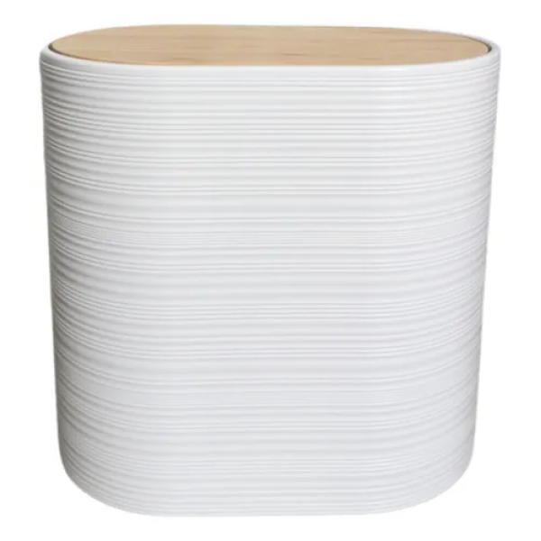 Κάδος Μπάνιου 10L Από Πλαστικό & Μπαμπού 34231