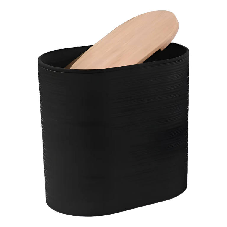 Κάδος Μπάνιου 10L Από Πλαστικό & Μπαμπού 34231