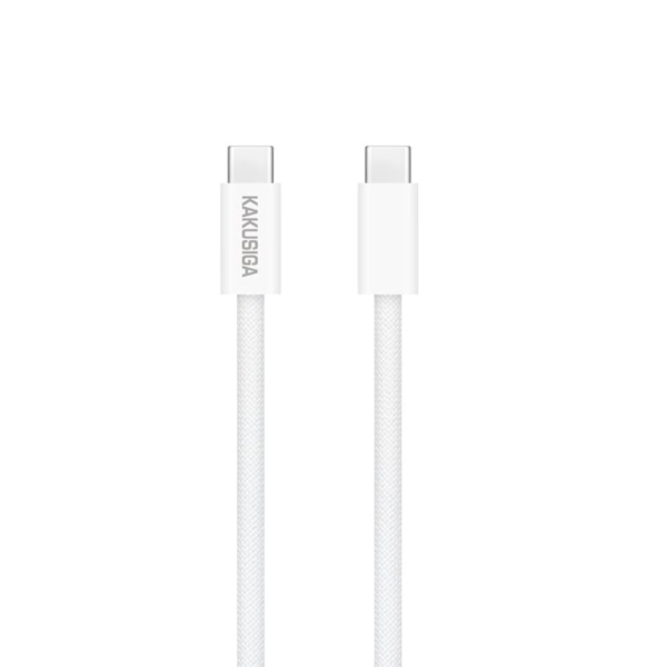 Καλώδιο Γρήγορης Φόρτισης Type-C Kakusiga KSC-977, 60W PD 1m, λευκό