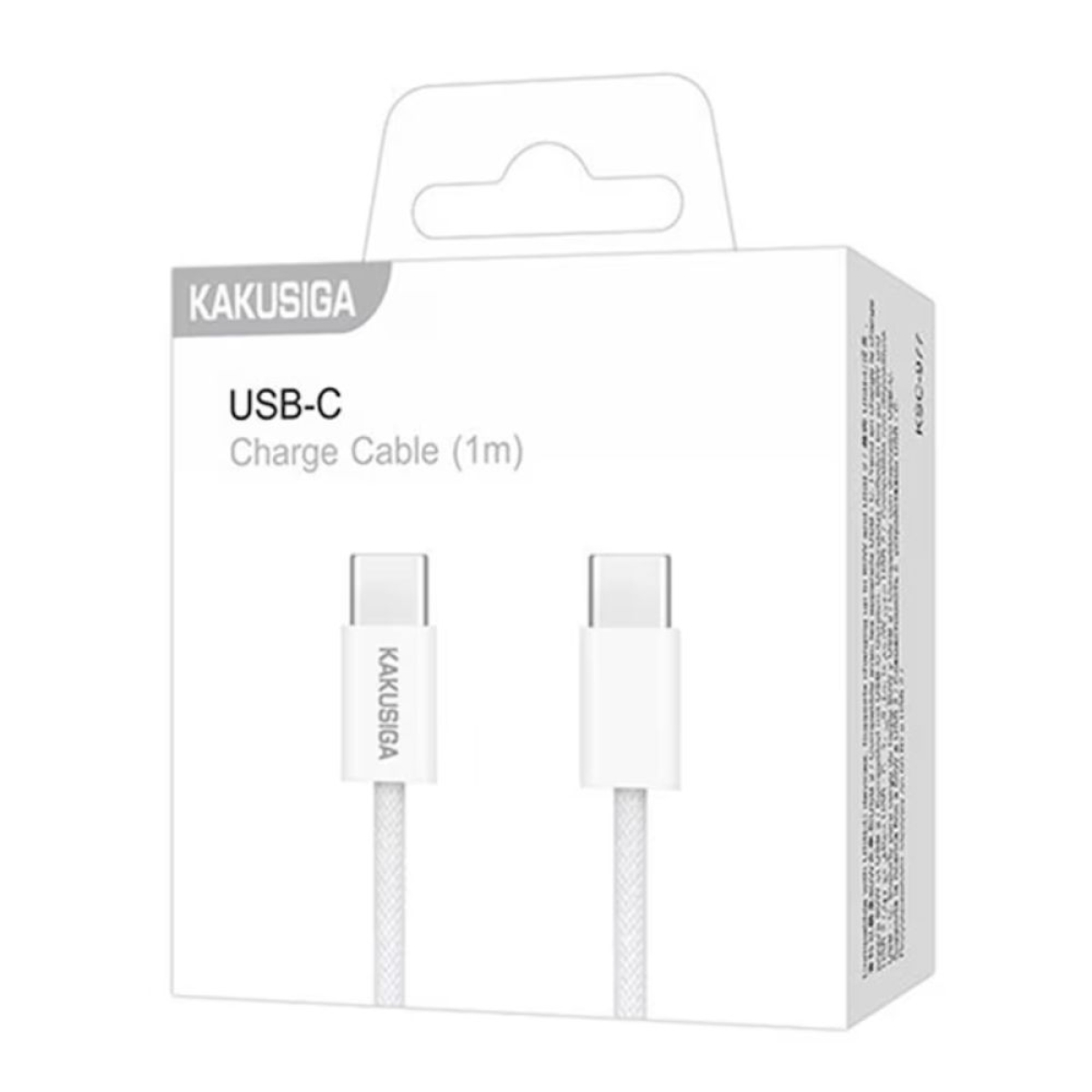 Καλώδιο Γρήγορης Φόρτισης Type-C Kakusiga KSC-977, 60W PD 1m, λευκό