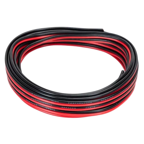 Καλώδιο ηχείων Aigostar 2X0,75mm² 5m - Μαύρο/Κόκκινο 70350