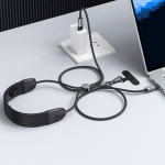 Καλώδιο Κινητού 3 σε 1 USB-C σε USB-C 100W Ταχείας Φόρτισης 1.4m με Λουράκι Λαιμού & Λειτουργία Μασάζ Hoco U145