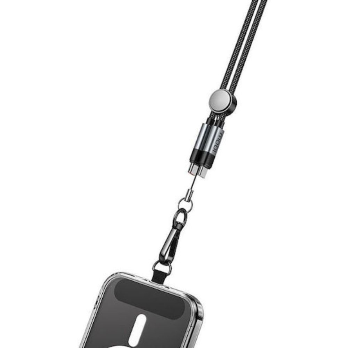 Καλώδιο Κινητού 3 σε 1 USB-C σε USB-C 100W Ταχείας Φόρτισης 1.4m με Λουράκι Λαιμού & Λειτουργία Μασάζ Hoco U145