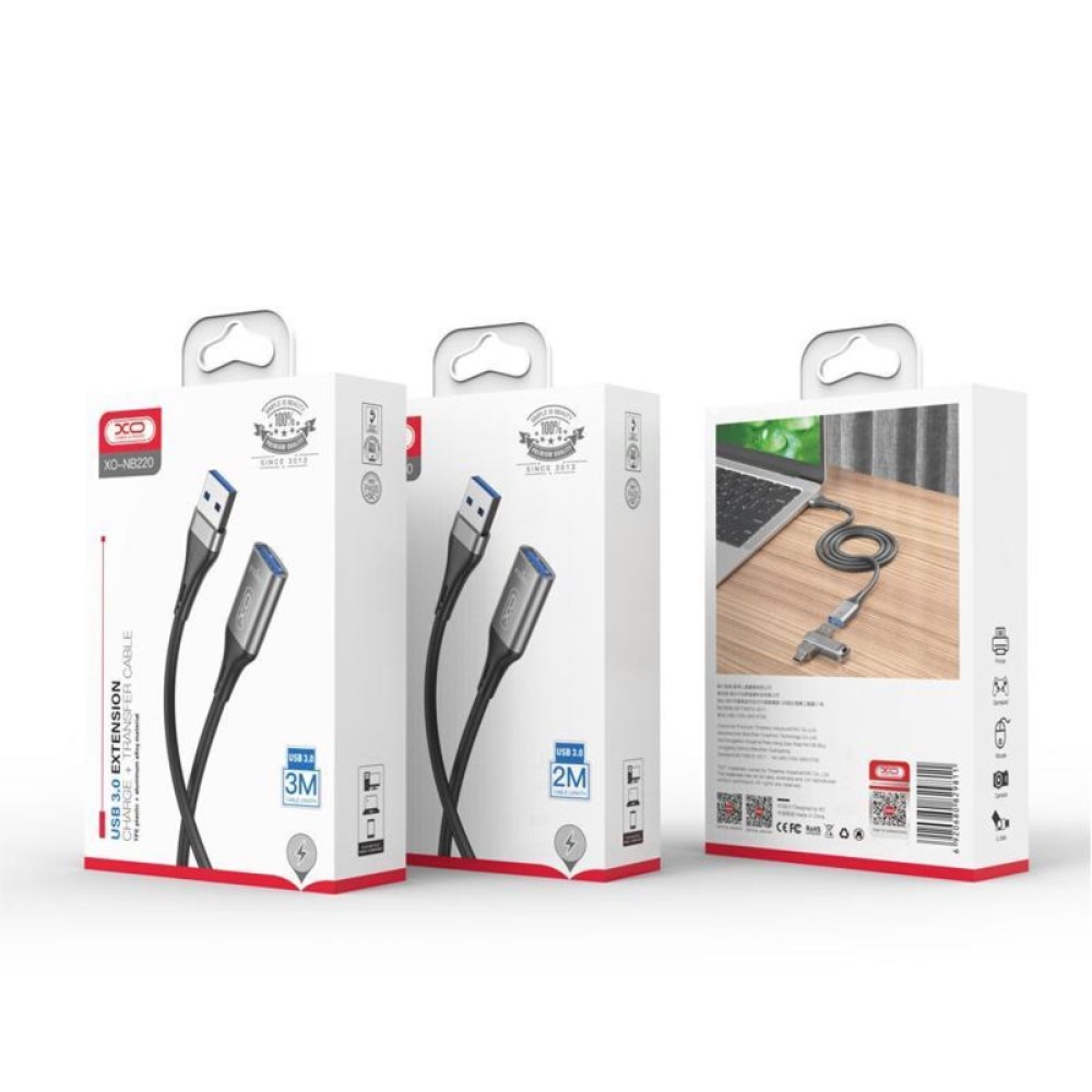 Καλώδιο USB 3.0 XO-NB220 - USB-A male σε USB-A female - 2m