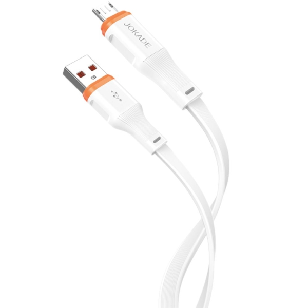 Καλώδιο USB-A σε Micro USB JA056 – 5A Ταχεία Φόρτιση & Μεταφορά Δεδομένων 1m – Λευκό