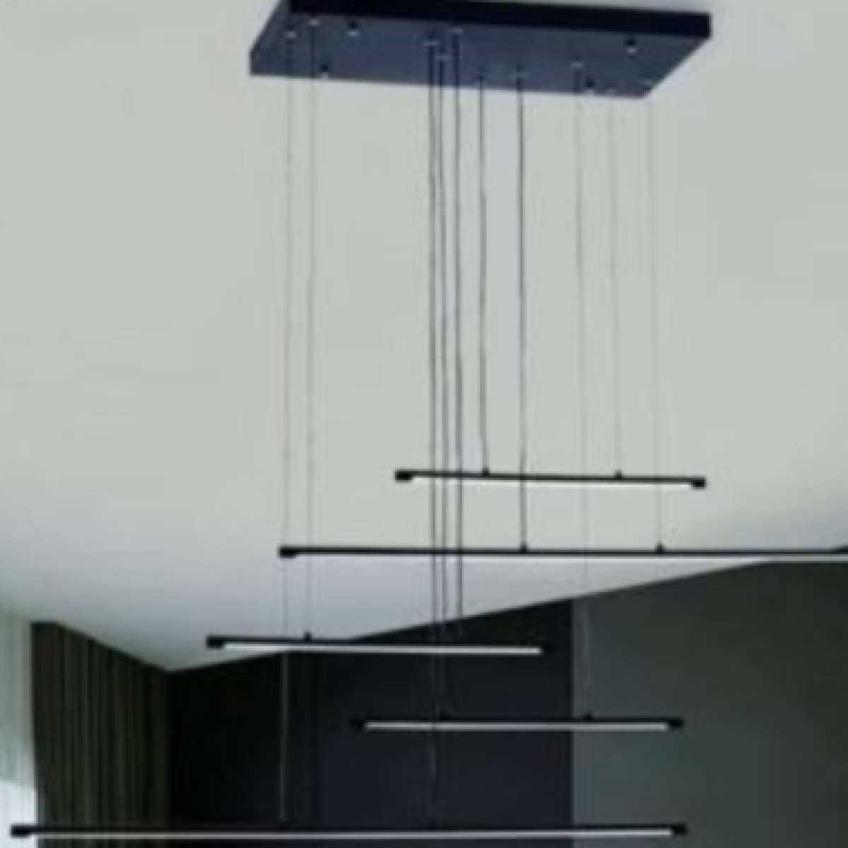Κρεμαστό Φωτιστικό Οροφής LED 38W Μαύρο Universo LP-43-N3C