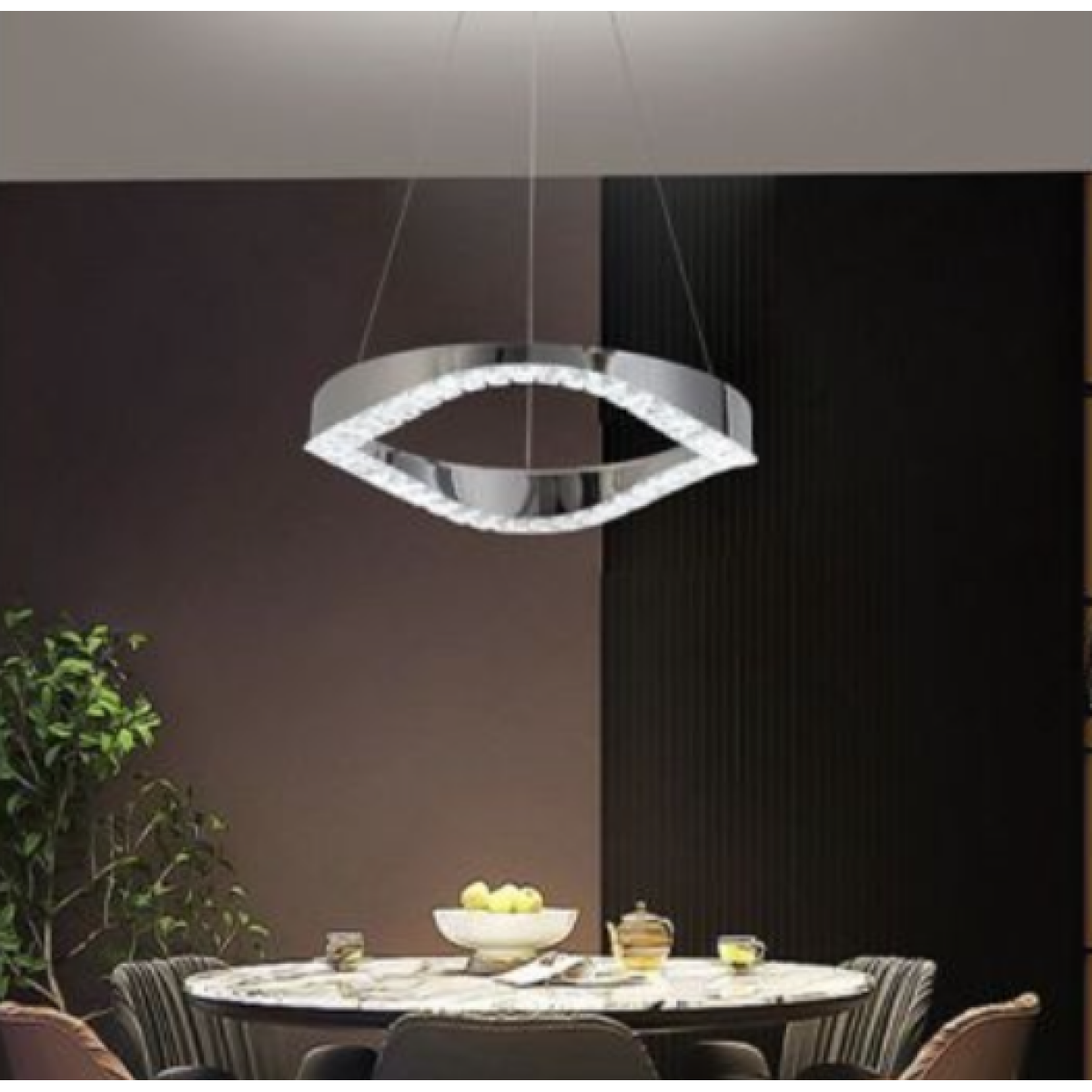 Κρεμαστό LED Φωτιστικό Οροφής Με Κρύσταλλα 25W Universo B72-F