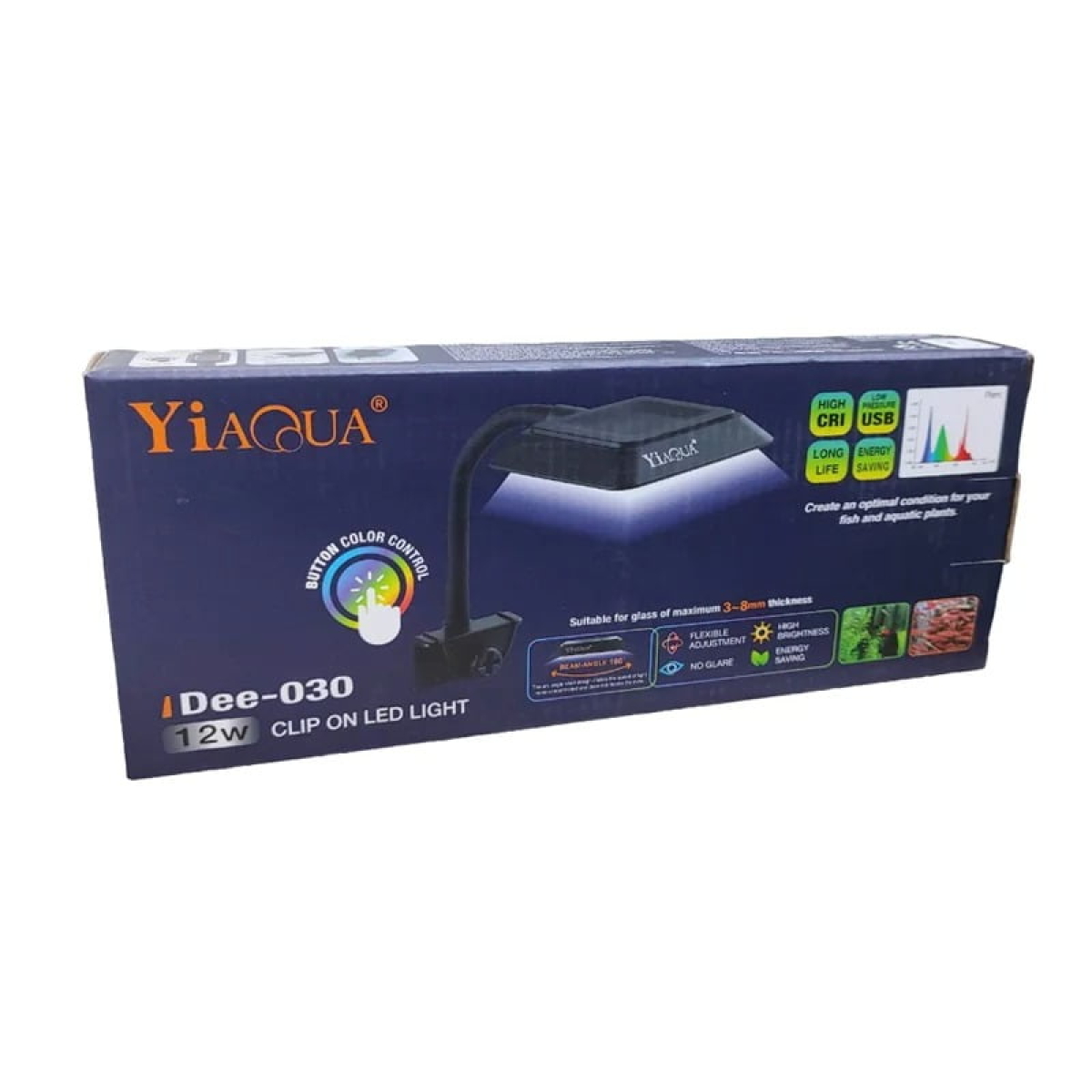 Λάμπα Ενυδρείου Με Κλιπ LED 12W Yiaqua Dee-030