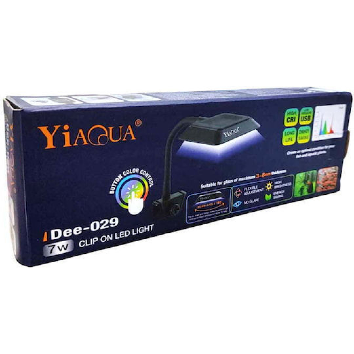 Λάμπα Ενυδρείου Με Κλιπ LED 7W Yiaqua Dee-029 - Image 4