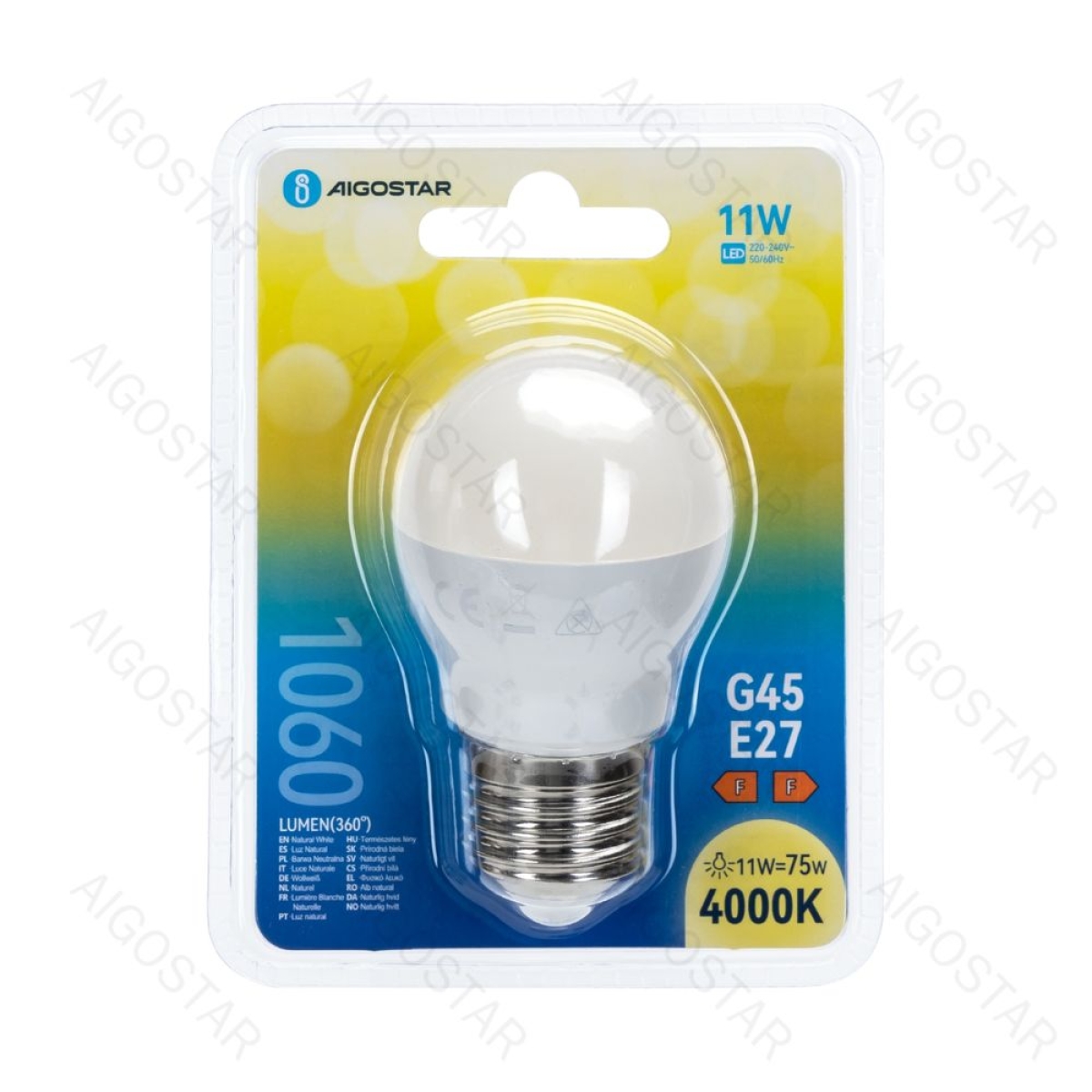 Λάμπα LED G45 E27 11W 4000K Aigostar