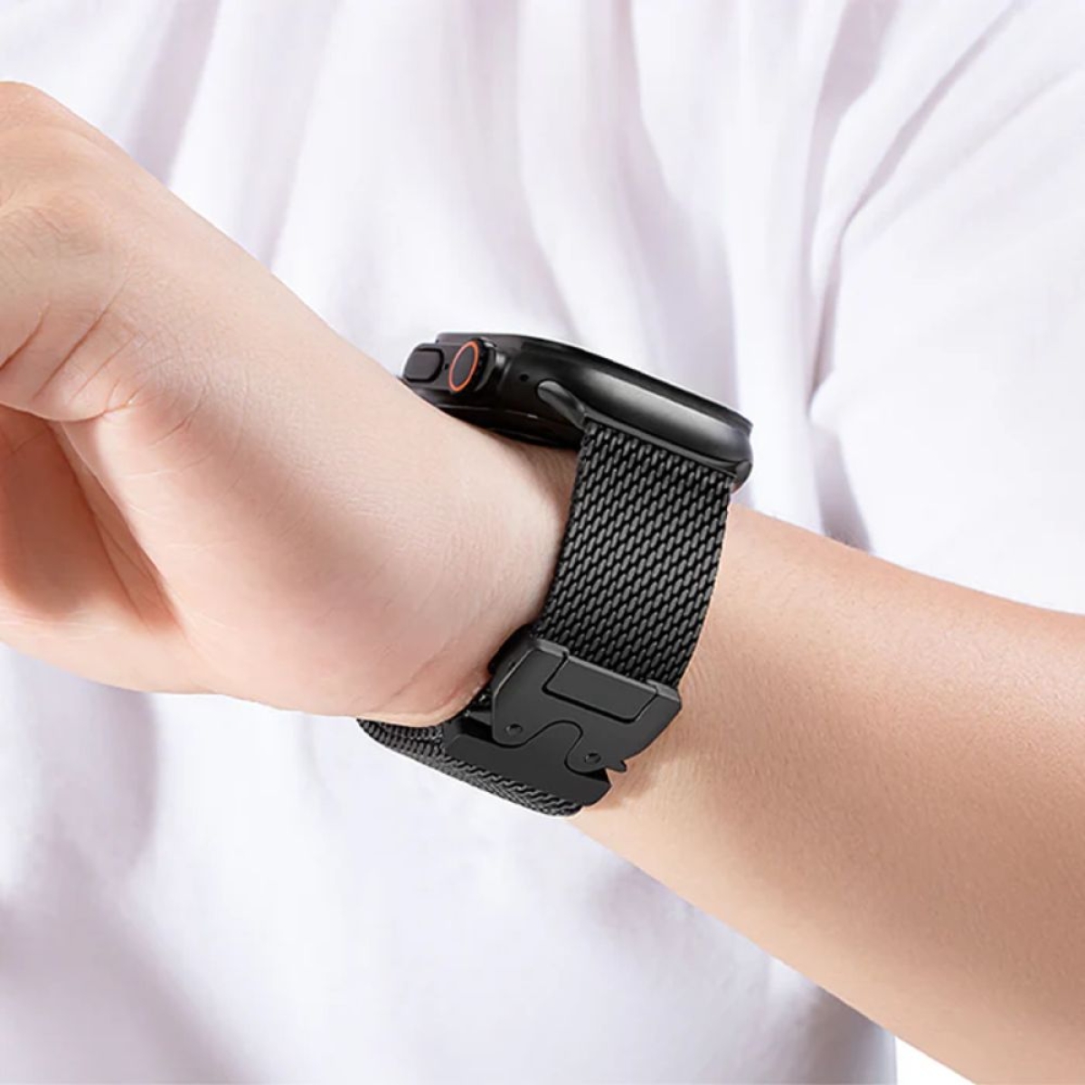 Λουράκι Hoco WA33 από Ανοξείδωτο Ατσάλι για Apple Watch 38/40/41mm & 44/45/46/49mm – Μαύρο