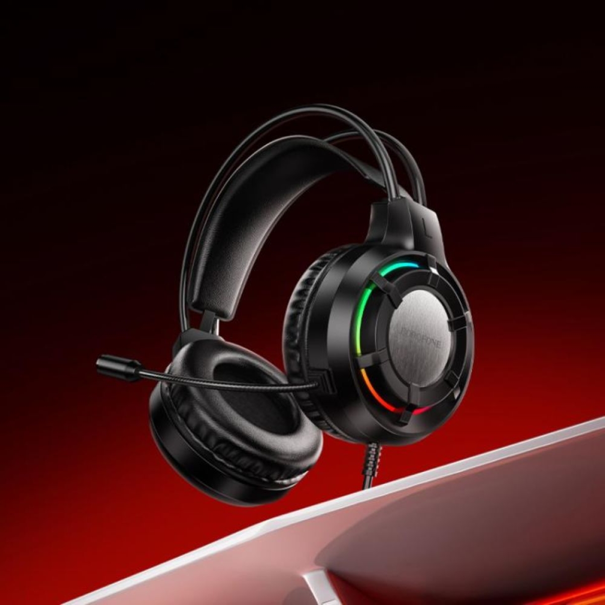 Over Ear Gaming Headset Borofone BO112 με σύνδεση 3.5mm σε Μαύρo Χρώμα