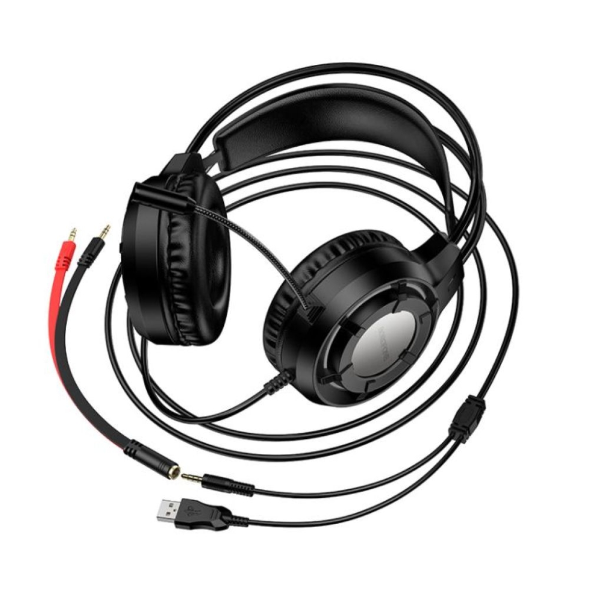 Over Ear Gaming Headset Borofone BO112 με σύνδεση 3.5mm σε Μαύρo Χρώμα