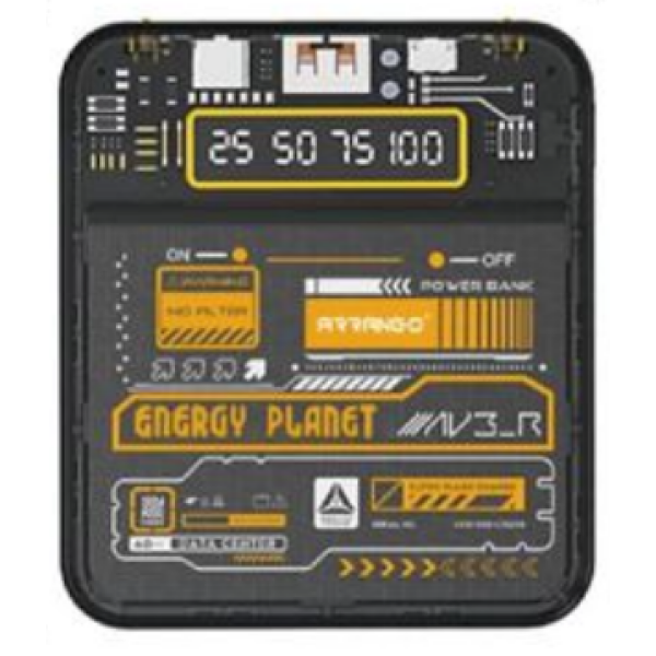 Power Bank 10000mAh Με 4 Ενσωματωμένα Καλώδια Arrango AR60447