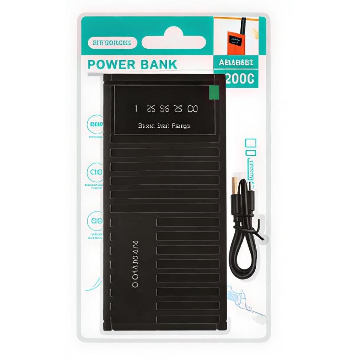 Power Bank 12000mAh Με Οθόνη & Διπλή Έξοδο USB Arrango AR48897 - Image 2