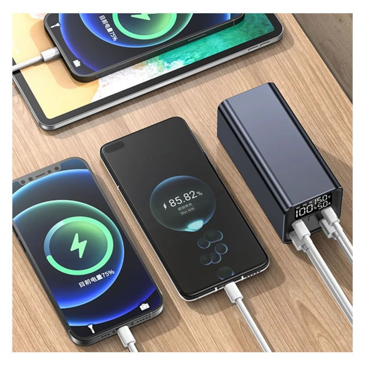 Power Bank 30000mAh 100W Με Διπλή Έξοδο Andowl Q-CD1013