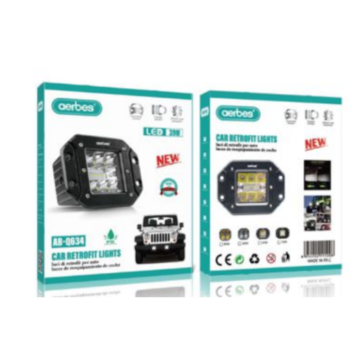Προβολέας Αυτοκινήτου 13 LED 39W Αδιάβροχο Aerbes AB-Q634-1 - Image 3