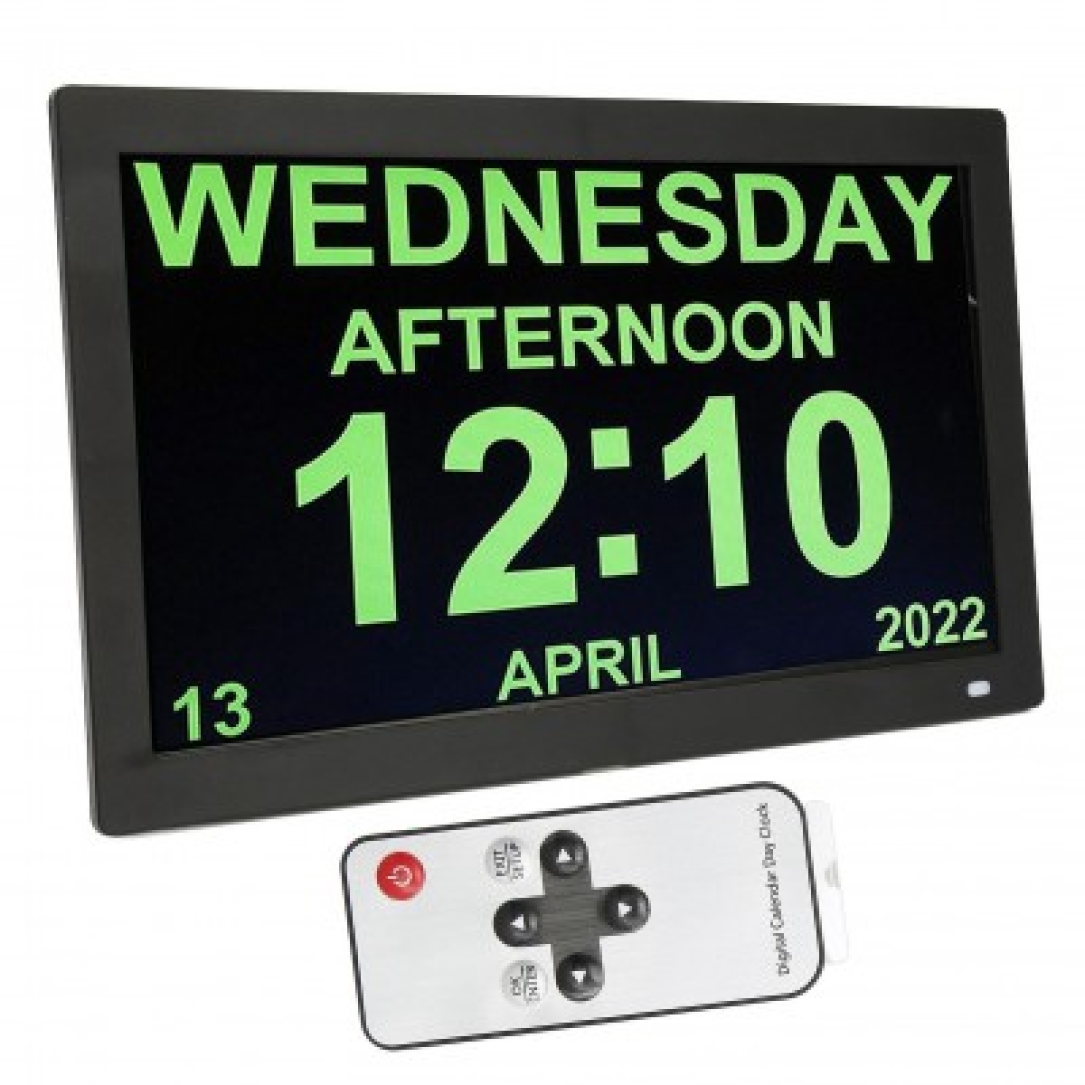 Ρολόι Ξυπνητήρι Ψηφιακό Ημερολόγιο 7’’ με Υπενθυμίσεις και Τηλεχειριστήριο - Μαύρο - Image 2
