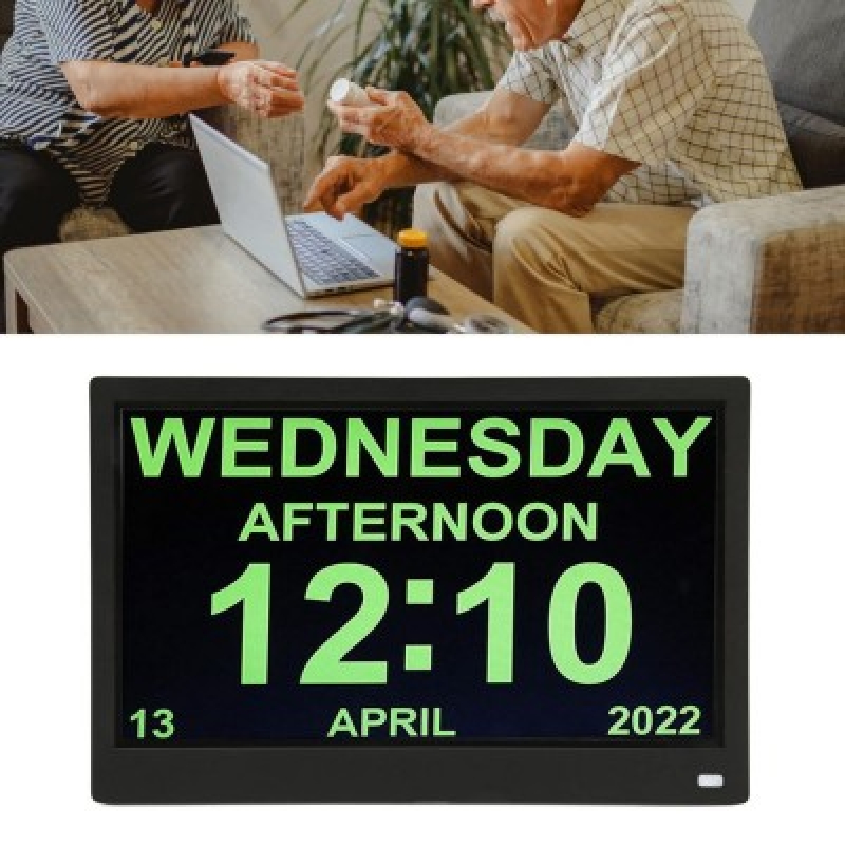 Ρολόι Ξυπνητήρι Ψηφιακό Ημερολόγιο 7’’ με Υπενθυμίσεις και Τηλεχειριστήριο - Μαύρο - Image 3