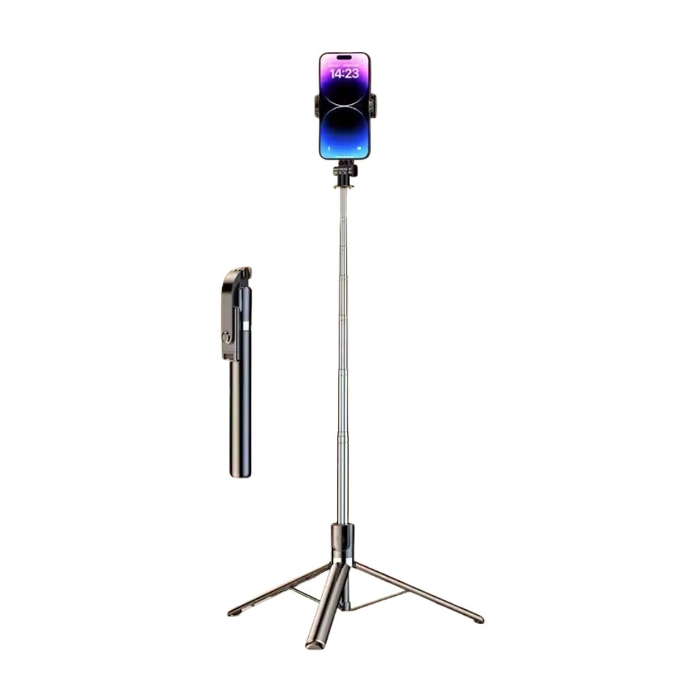Selfie Stick Τρίποδο Κινητού Με Bluetooth Μαύρο R1-L