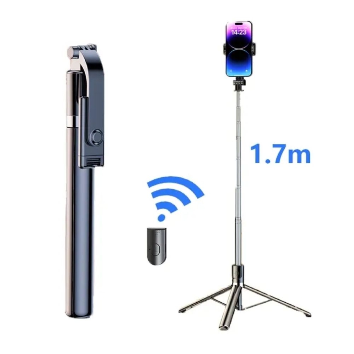 Selfie Stick Τρίποδο Κινητού με Bluetooth Μαύρο R1-L