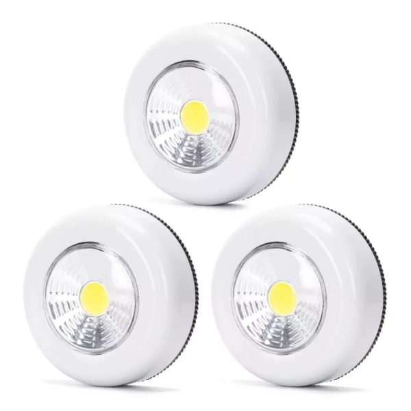 Σετ 3 Τεμαχίων Αυτοκόλλητα Φωτιστικά LED COB Νυκτός Aigostar