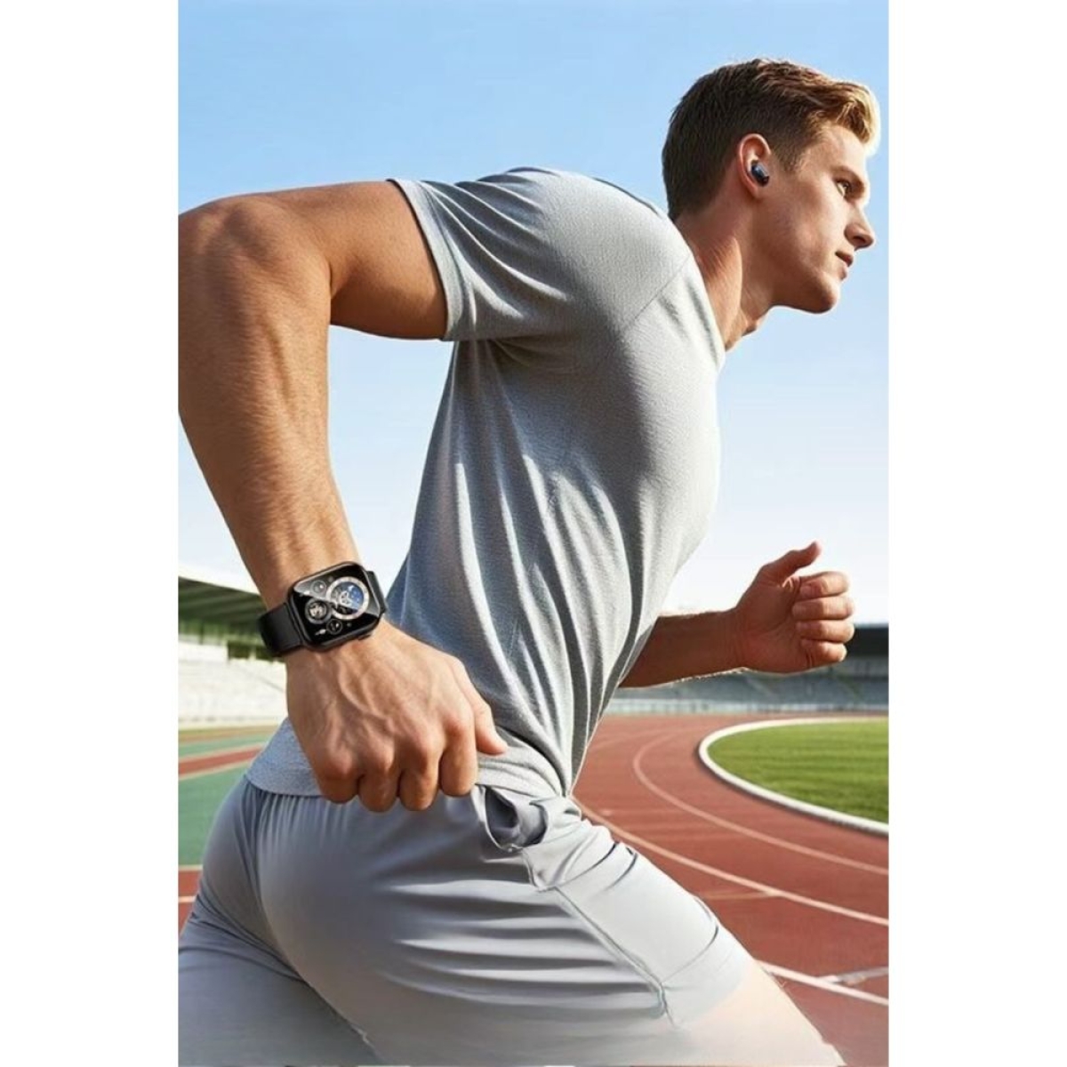 Smartwatch με Παλμογράφο 43mm Hoco DYD05 – Μαύρο
