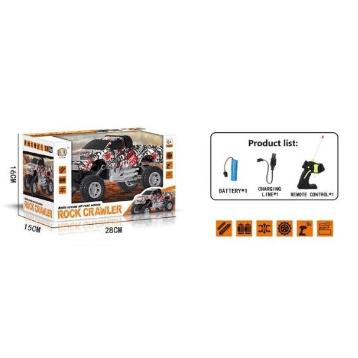 Τηλεκατευθυνόμενο Off-Road Rock Crawler 27MHz 7717