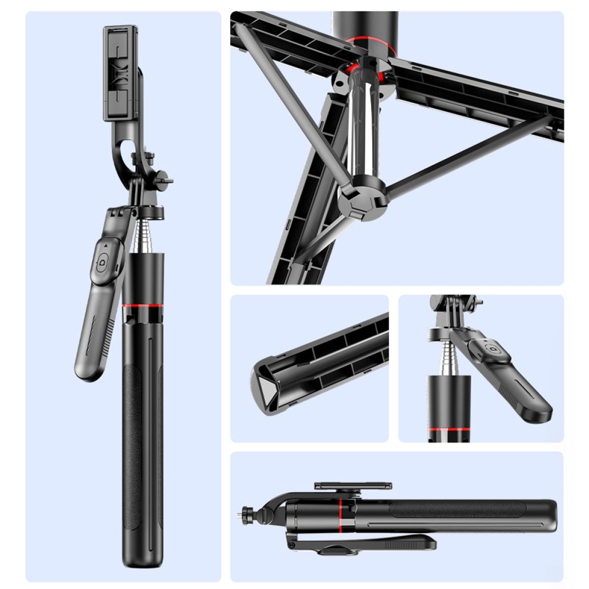 Τρίποδο Selfie Stick Bluetooth F16 για Κινητά – Μαύρο