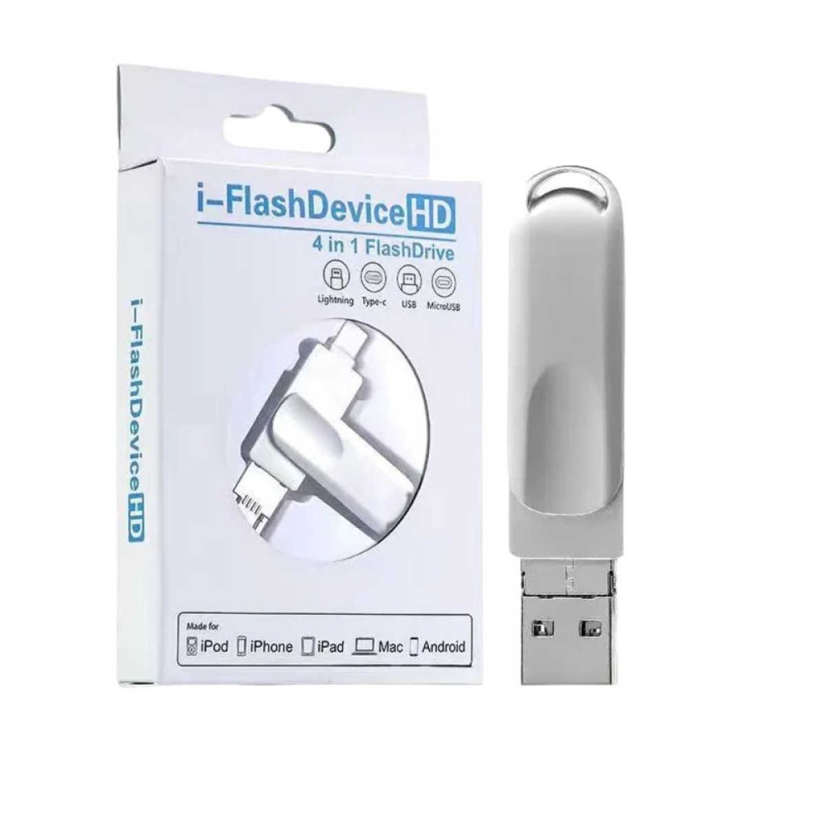 USB Flash Drive 3-in-1 – USB-A / microUSB / Lightning – 128GB - Image 3