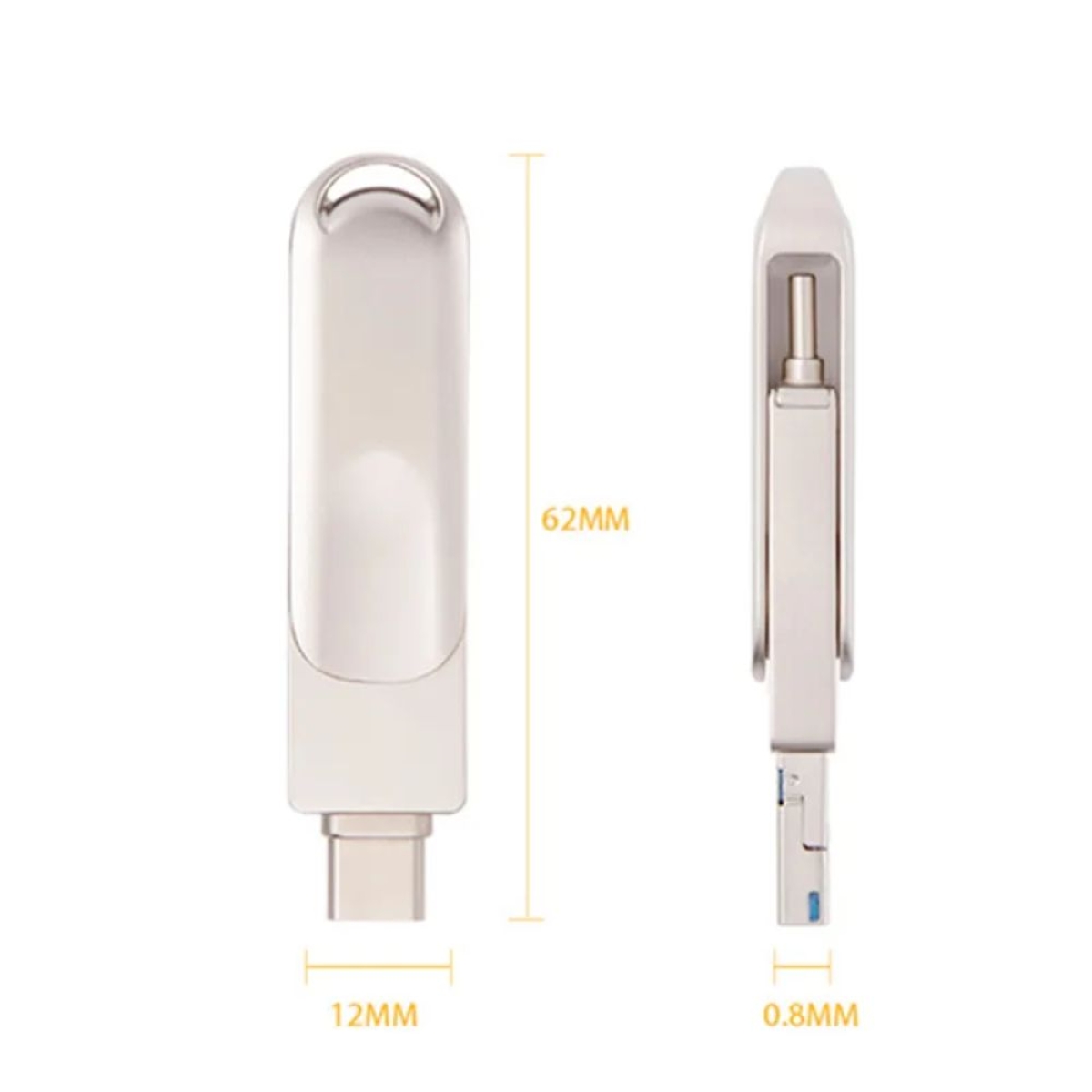 USB 3.0 Stick 64GB με Lightning – Για iPhone / iPad – Ασημί Χρώμα