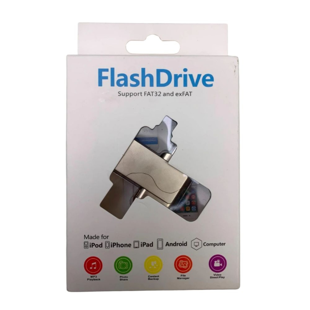 USB Flash Drive 3-in-1 – USB-A / microUSB / Lightning – 32GB