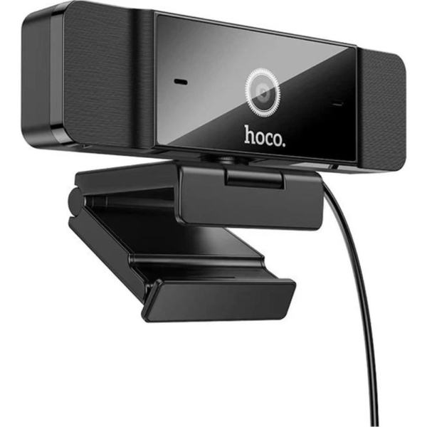 USB Webcam Hoco D100 1080p 30Fps Dual Microphone Μαύρη 1.5m