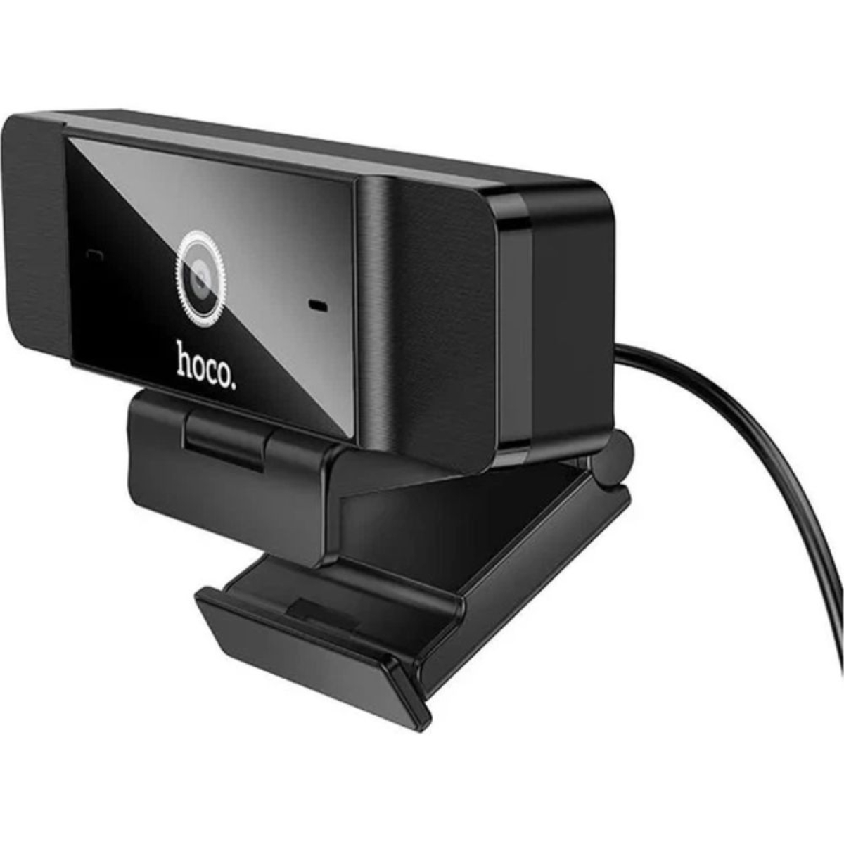 USB Webcam Hoco D100 1080p 30Fps Dual Microphone Μαύρη 1.5m