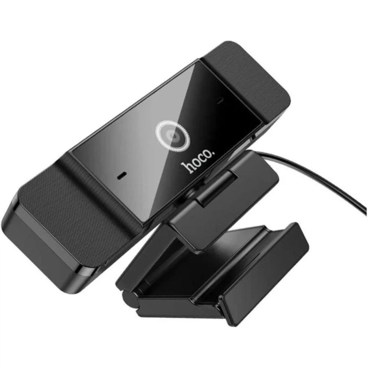 USB Webcam Hoco D100 1080p 30Fps Dual Microphone Μαύρη 1.5m