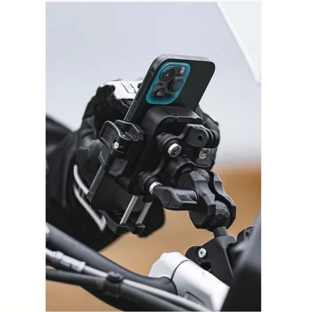 Βάση Κινητού Μοτοσυκλέτας για Τιμόνι Motowolf MH1 - Μαύρη