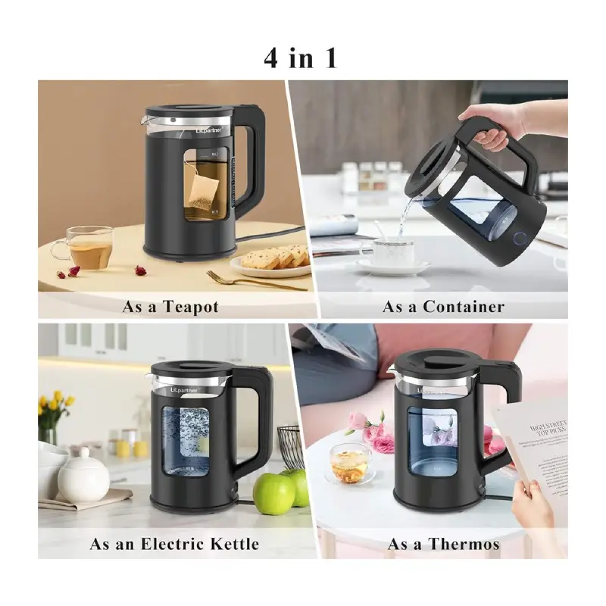 Βραστήρας 1850-2200W χωρητικότητας 1.7Lt Hoomei HM-5235