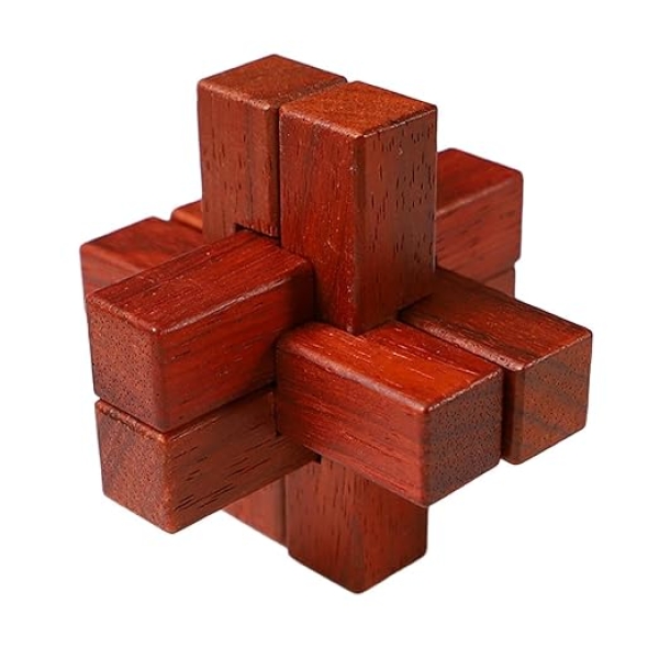 Ξύλινο Παζλ 3D Rosewood Kongming Lock SDS-28717