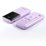 Power Bank 20000mAh PD 22,5W WK WP-66 2 Θέσεων, με καλώδιο USB-C/Lightning/Micro/USB Μωβ - Image 2