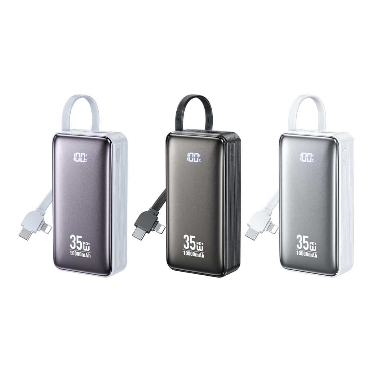 Power Bank 10000mAh PD 35W WK WP-61 2 Θέσεων, με καλώδιο USB-C/Lightning Λευκό - Image 2
