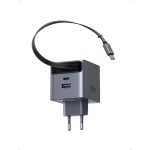 Φορτιστής Σπιτιού GaN PD 45W UGREEN X614 65822 2 Θέσεων, με καλώδιο USB-C 45W Γκρι - Image 2