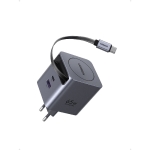 Φορτιστής Σπιτιού GaN PD 65W UGREEN X615 65825 2 Θέσεων, με καλώδιο USB-C 65W Γκρι