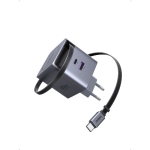 Φορτιστής Σπιτιού GaN PD 65W UGREEN X615 65825 2 Θέσεων, με καλώδιο USB-C 65W Γκρι - Image 2