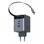 Φορτιστής Σπιτιού GaN PD 100W UGREEN X616 65828 3 Θέσεων, με καλώδιο USB-C 100W Γκρι